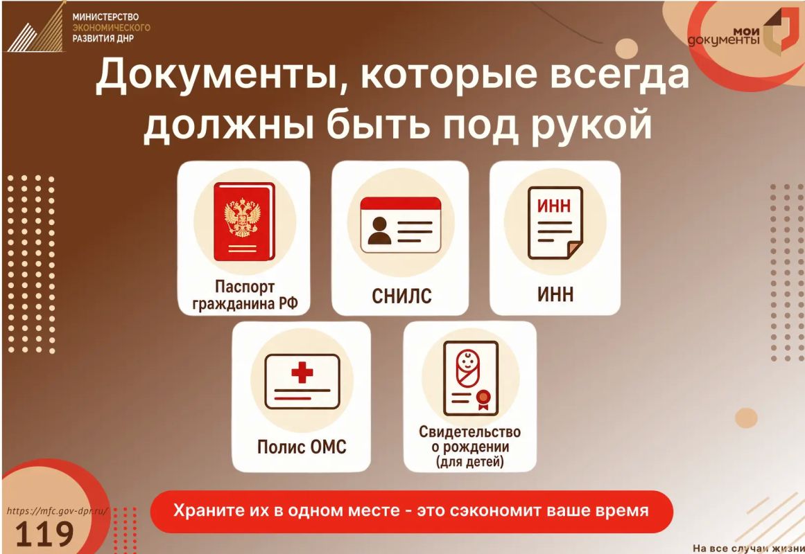 Документы, которые всегда должны быть под рукой