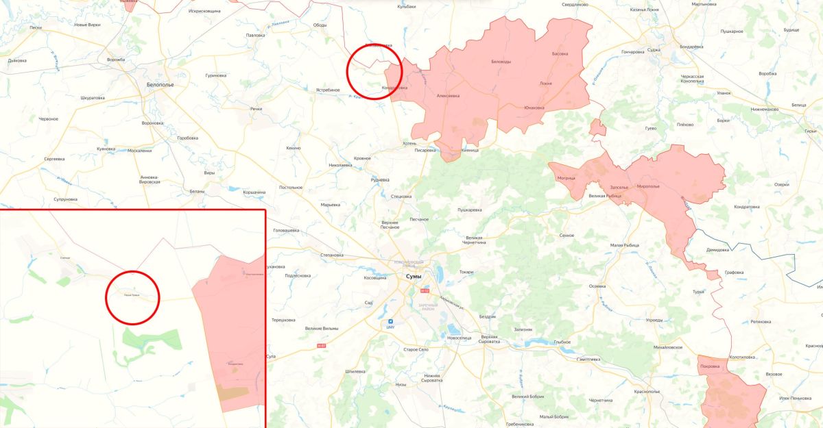 Минобороны России заявило об освобождении населённых пунктов Перше Травня в Сумской области, Кучеров Яр в ДНР, а также Долинка в Запорожской области
