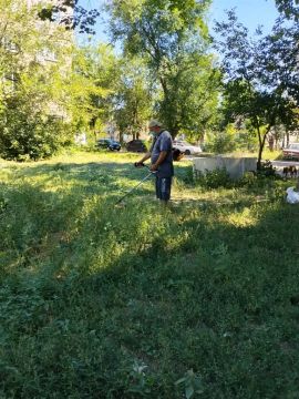В Центрально-Городском внутригородском районе в рамках акции «Маленькие добрые дела» при непосредственной помощи активистов ПО 564,565 проведена работа по покосу сорных и карантинных трав по адресу: кв-л