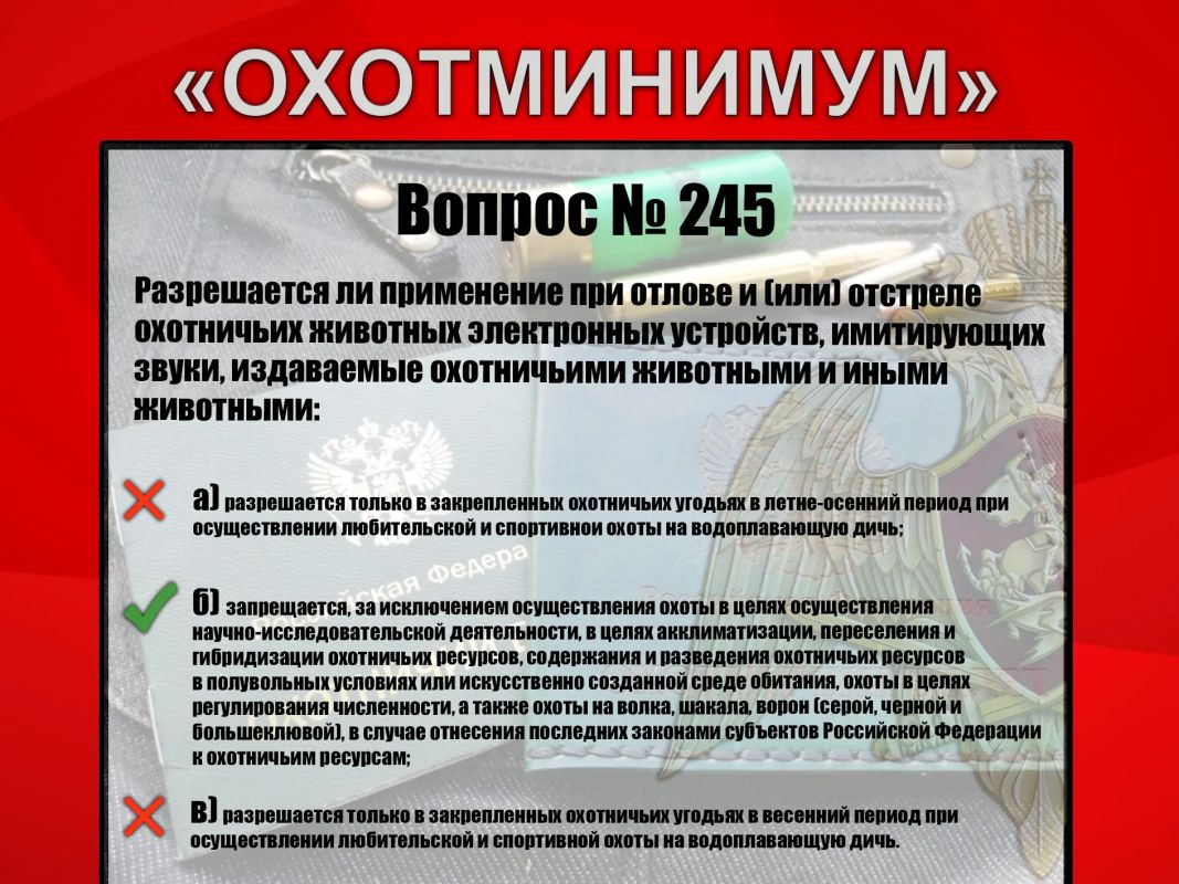 #Охотминимум #Охотминимум