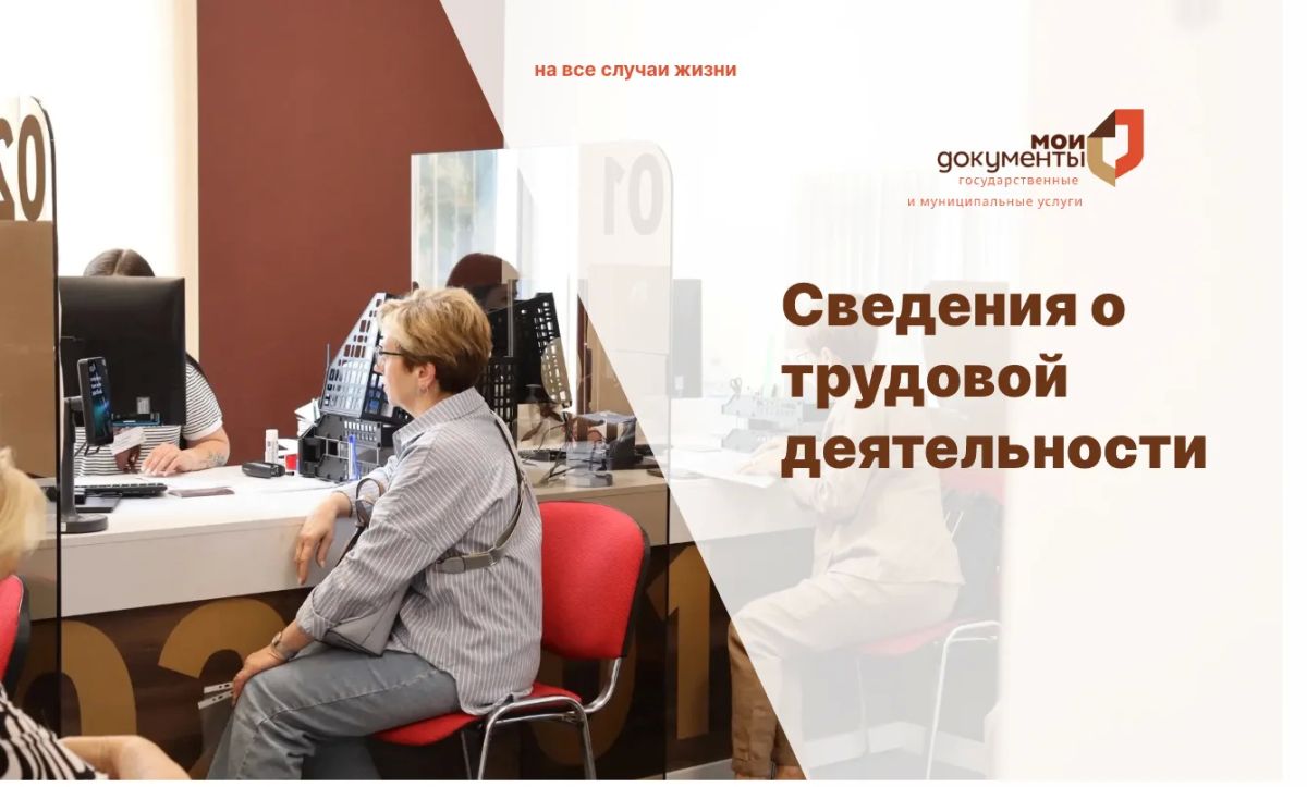 Сведения о трудовой деятельности через МФЦ