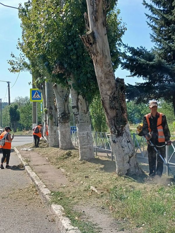 Коммунальщики Снежного продолжают благоустраивать территории общего пользования Коммунальщики Снежного продолжают благоустраивать территории общего пользования