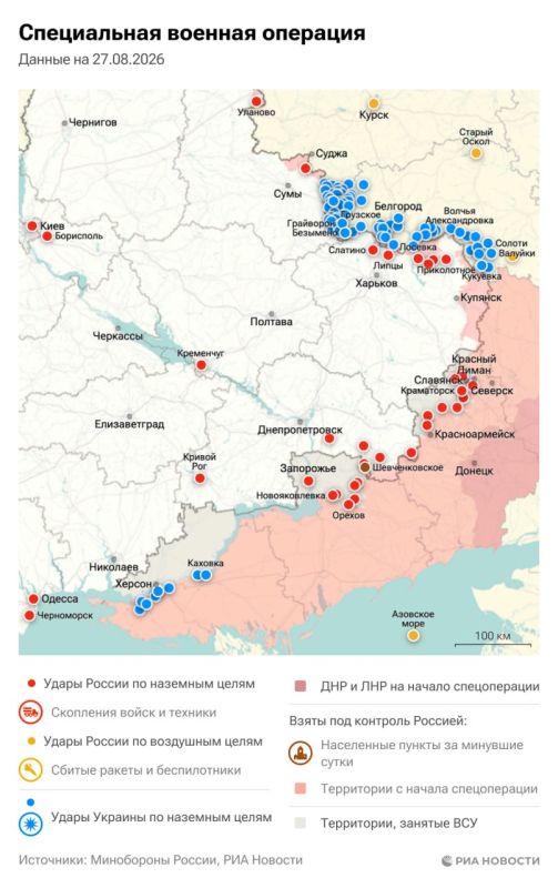 Спецоперация. Обстановка и главные события на 27 августа:
