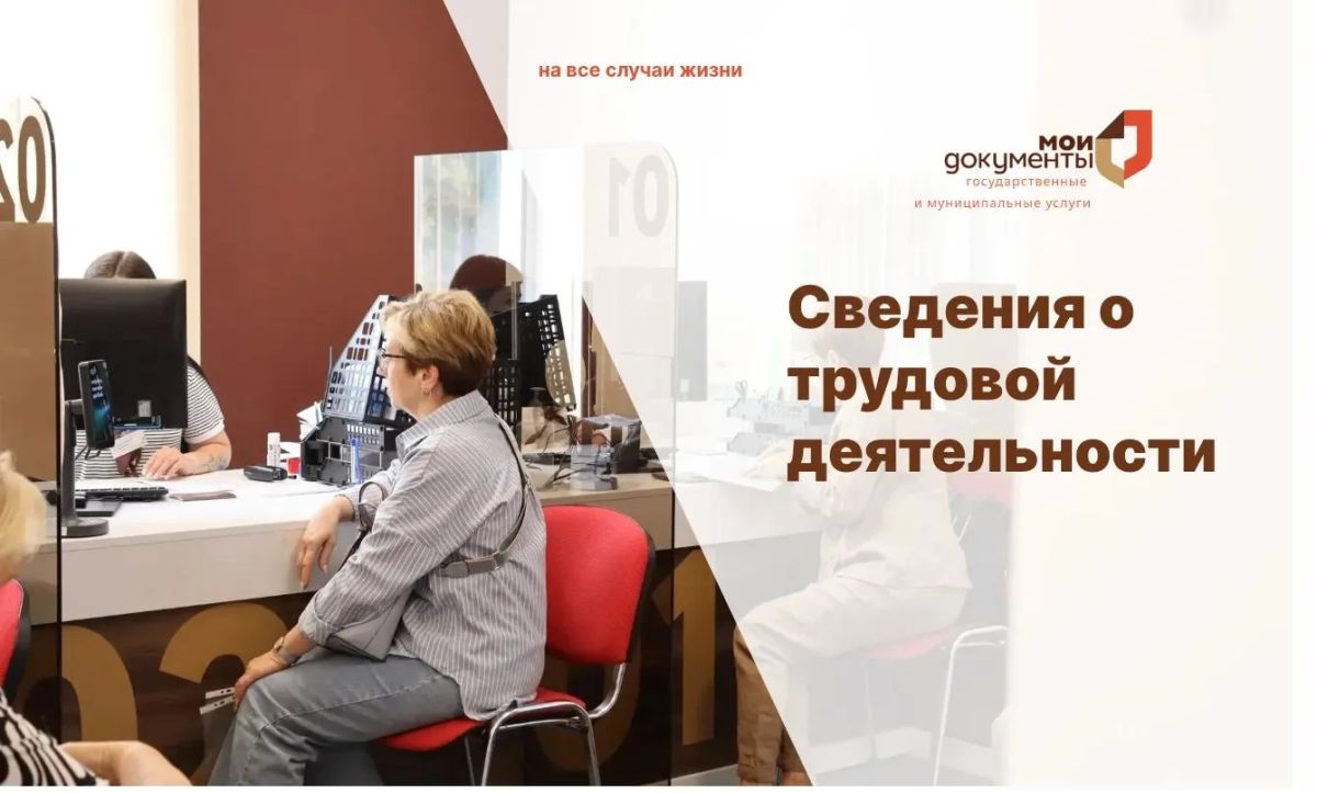 Сведения о трудовой деятельности через МФЦ