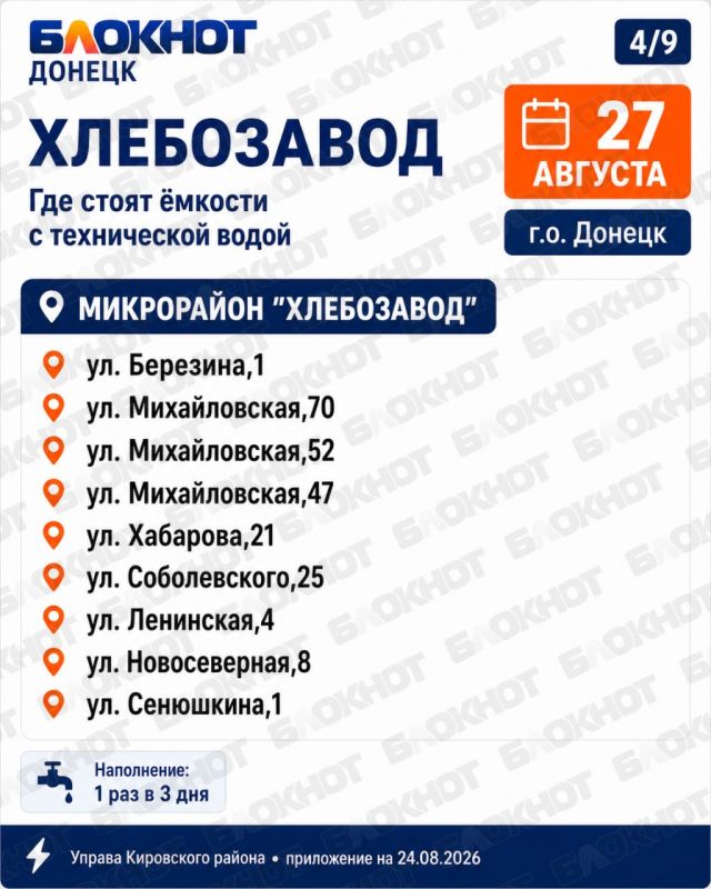 В Кировском районе Донецка установили 220 ёмкостей для технической воды — но нужно ещё 136 В Кировском районе Донецка установили 220 ёмкостей для технической воды — но нужно ещё 136