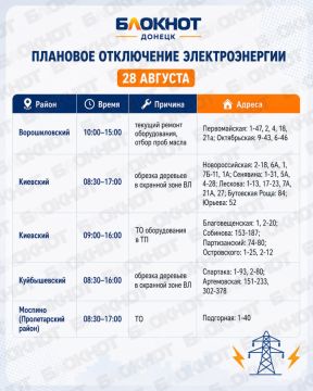 Помимо блэкаутов Донецк ждут и плановые отключения света