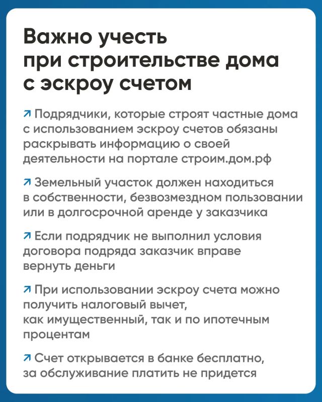 Возможность применения счетов эскроу при строительстве индивидуальных жилых домой Возможность применения счетов эскроу при строительстве индивидуальных жилых домой