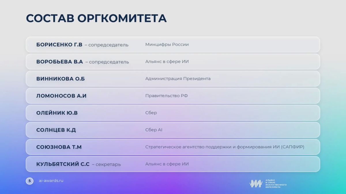 Стартовал прием заявок на Национальную премию «Лидеры искусственного интеллекта» 2026! Стартовал прием заявок на Национальную премию «Лидеры искусственного интеллекта» 2026!