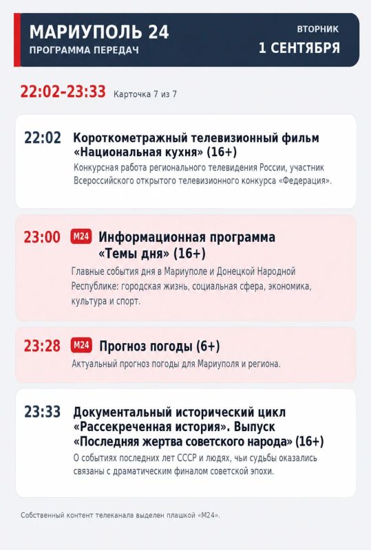 «Мариуполь 24» | Программа передач «Мариуполь 24» | Программа передач