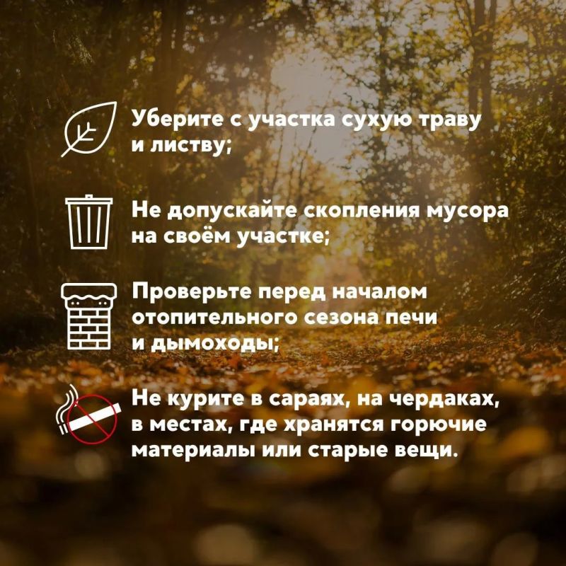 Пожарная безопасность в осенний период Пожарная безопасность в осенний период