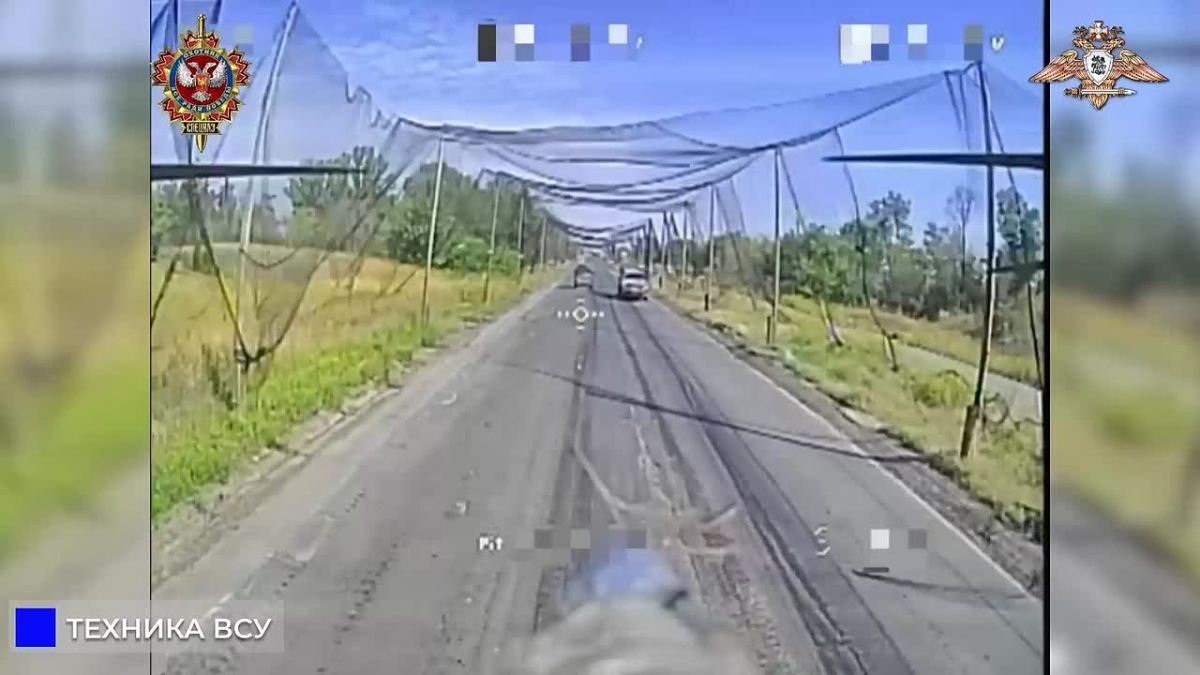 «Охотник» поражает автотранспорт ВСУ