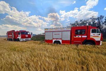 #МЧСДНР_СВОД за сутки. Ликвидировано 86 пожаров, из них ландшафтных — 57. Сапёры МЧС 5 раз привлекались для обследования территории ДНР