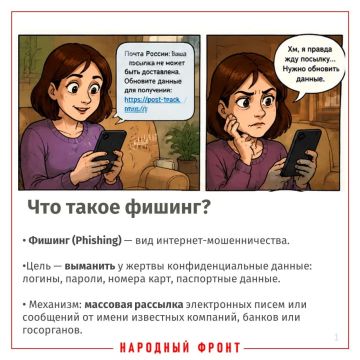 Народный фронт предупреждает об опасности фишинга