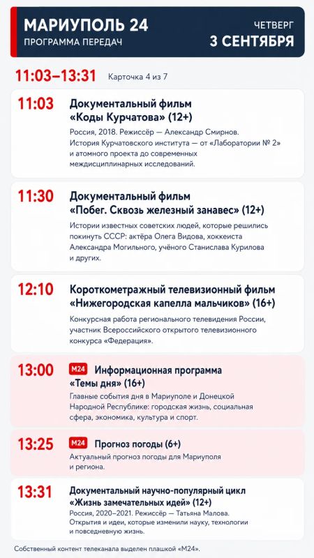«Мариуполь 24» | Программа передач «Мариуполь 24» | Программа передач