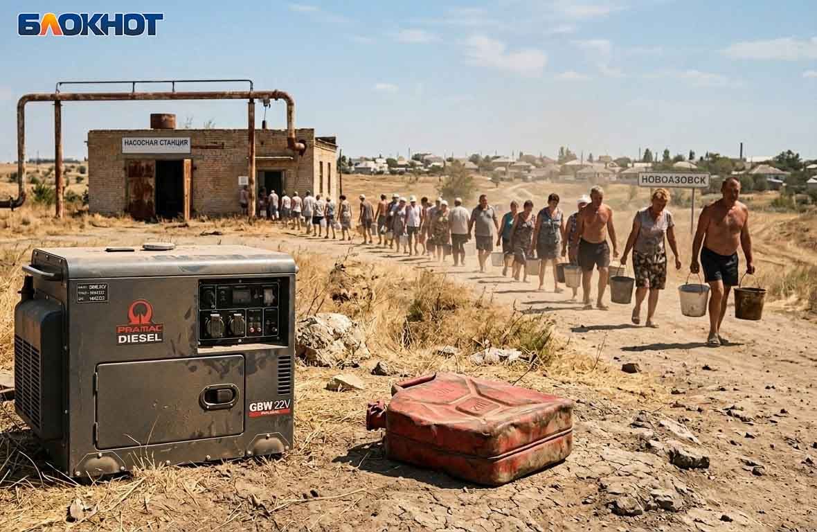 Жители жалуются, что весь Новоазовск больше недели без воды из-за низкого напряжения
