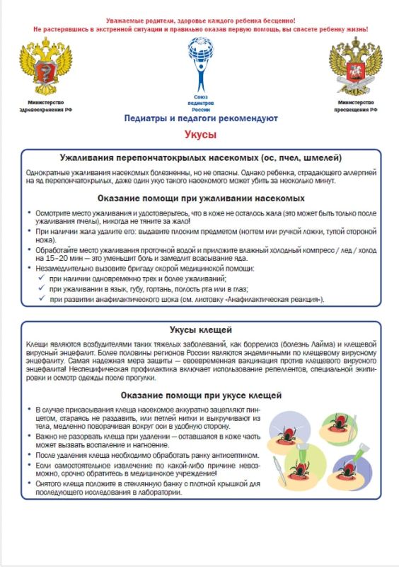 ВНИМАНИЕ Памятки по профилактике заболеваний и обеспечению безопасности детей и взрослых, подготовленные главными внештатными специалистами Минздрава России ВНИМАНИЕ Памятки по профилактике заболеваний и обеспечению безопасности детей и взрослых, подготовленные главными внештатными специалистами Минздрава России