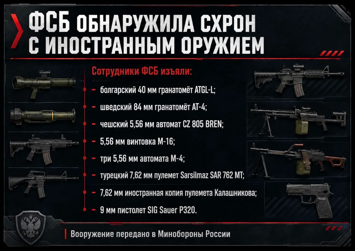 ФСБ обнаружила под Красноармейском схрон с иностранным оружием ФСБ обнаружила под Красноармейском схрон с иностранным оружием