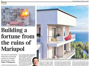 Владимир Корнилов: The Times сегодня срывает покровы, обвиняя Россию в страшнейшем преступлении: русские, оказывается, активно восстанавливают и строят в Мариуполе! Да-да, я не ошибся, британская газета обвиняет нас в том...