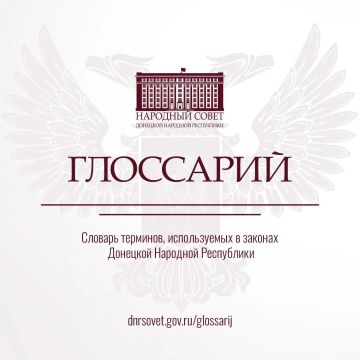 Разбирайтесь в законах уверенно: продолжаем публиковать ключевые термины из Глоссария законов ДНР