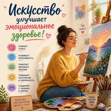 Искусство улучшает эмоциональное здоровье!