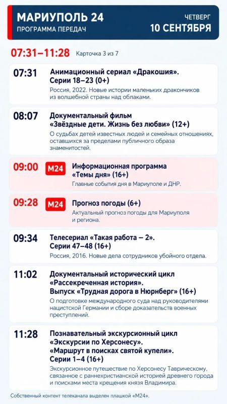 «Мариуполь 24» — программа передач «Мариуполь 24» — программа передач