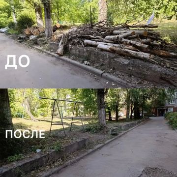 Елена Рязанцева: Предприятием ГУП ДНР «ДОНСНАБКОМПЛЕКТ» 08.09.2026 произведён вывоз перенакоплений с контейнерных площадок общим объемом - 181м3, по следующим адресам: