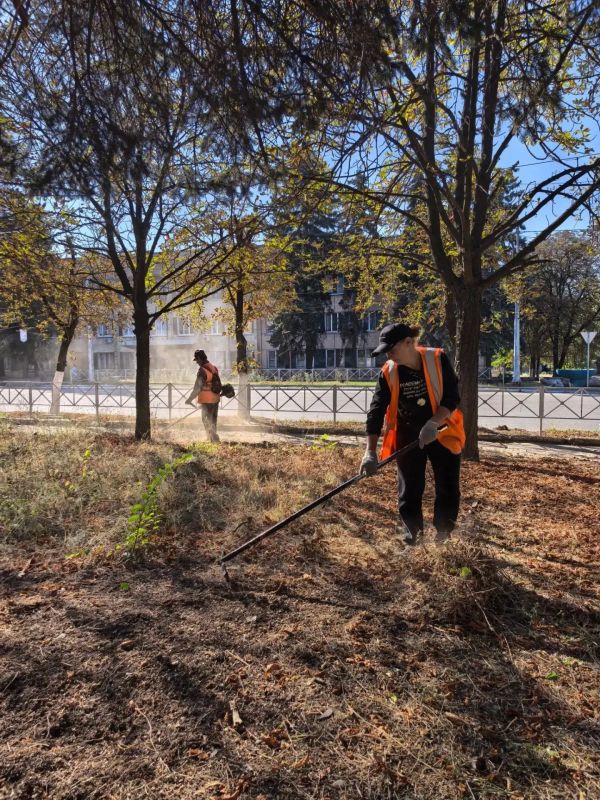 Коммунальщики Снежного продолжают благоустраивать территории общего пользования Коммунальщики Снежного продолжают благоустраивать территории общего пользования