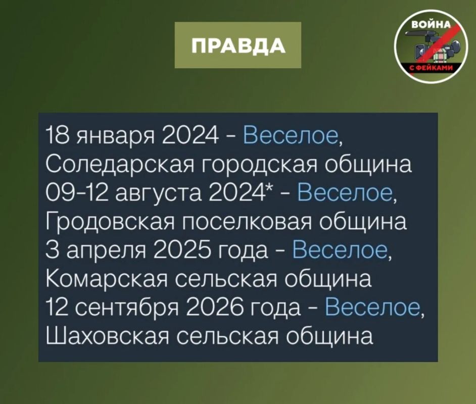 Фейк: ВС РФ в пятый раз похвастались освобождением одного и того же населённого пункта Весёлое Фейк: ВС РФ в пятый раз похвастались освобождением одного и того же населённого пункта Весёлое