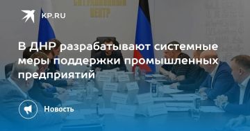 В ДНР прорабатывают системные меры поддержки промышленных предприятий