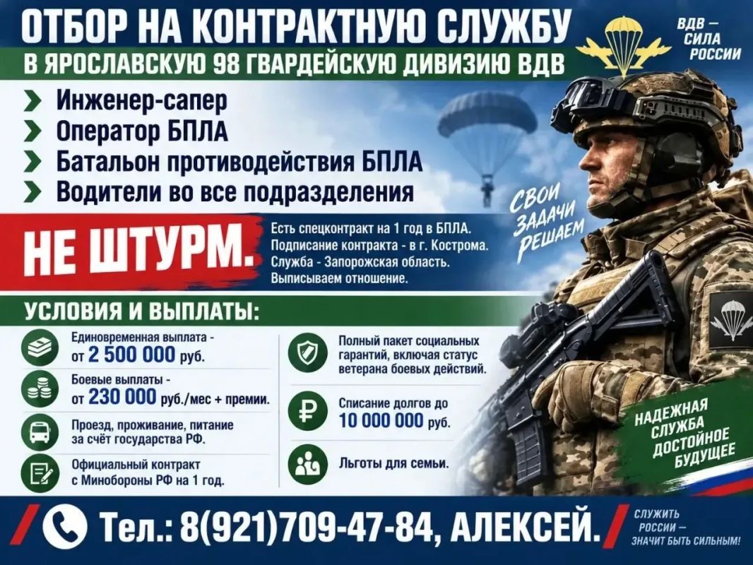 Набор в 98-ю гвардейскую дивизию ВДВ