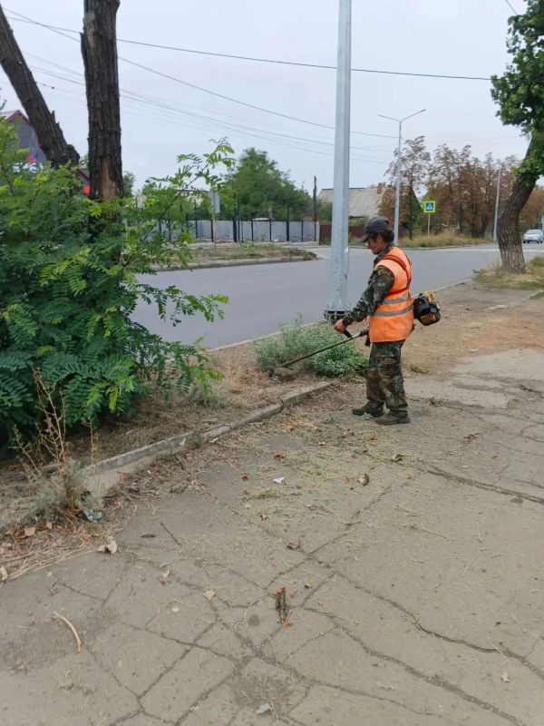 Коммунальщики Снежного продолжают благоустраивать территории общего пользования Коммунальщики Снежного продолжают благоустраивать территории общего пользования