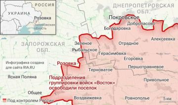 ВС РФ освободили Розовку в Запорожской области и населённый пункт Малая Волчья в Харьковской области