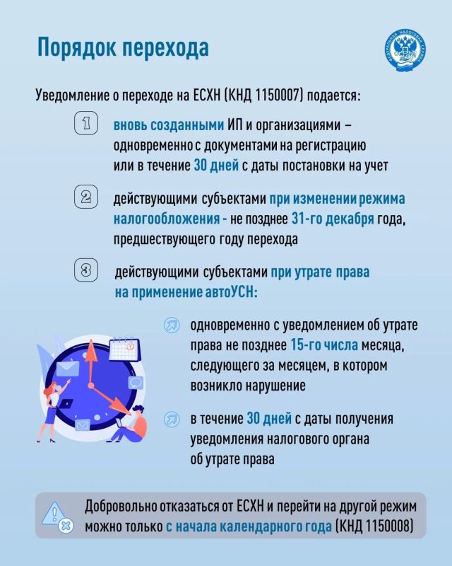 Организации и ИП, которые занимаются производством, переработкой и продажей сельхозпродукции, могут добровольно перейти на специальный налоговый режим «Единый сельскохозяйственный налог» (clck.ru/3UxvpE) Организации и ИП, которые занимаются производством, переработкой и продажей сельхозпродукции, могут добровольно перейти на специальный налоговый режим «Единый сельскохозяйственный налог» (clck.ru/3UxvpE)