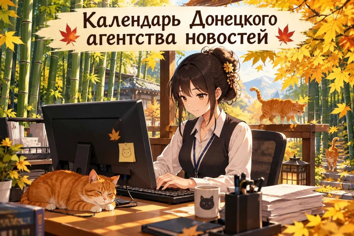 День секретаря, бамбука, электронной книги и кленового листа