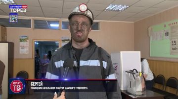 После смены — на выборы. Горняки шахты «Прогресс» проголосовали за кандидатов в депутаты Государственной Думы