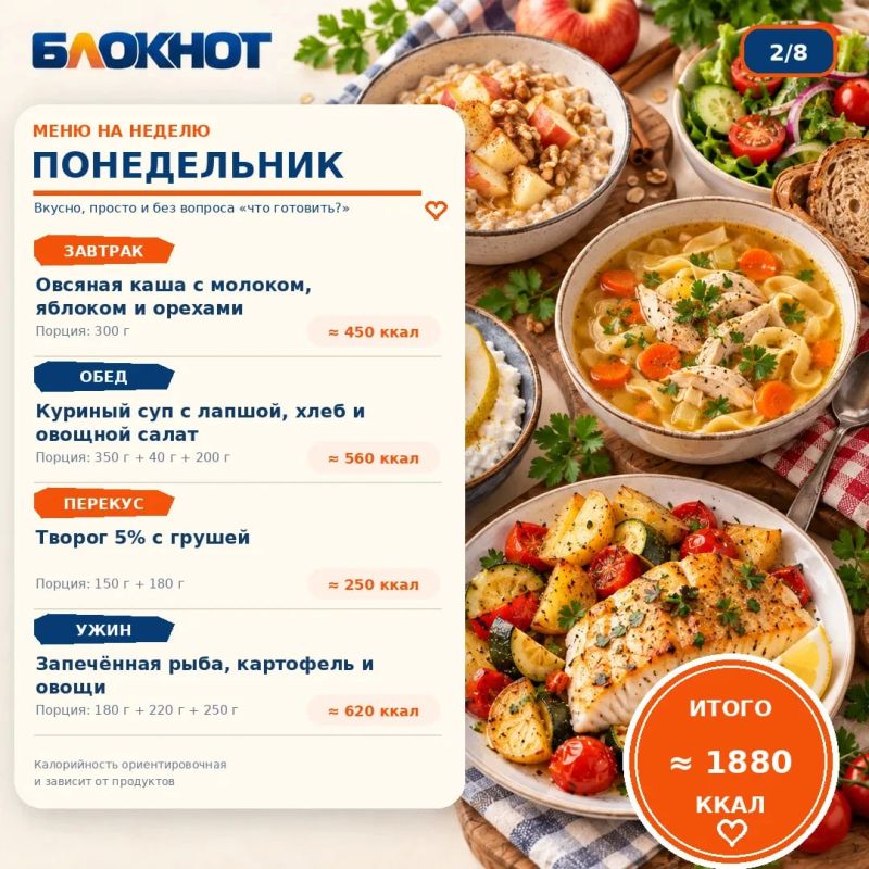 Неделя без вечного вопроса «Что сегодня готовить?» Неделя без вечного вопроса «Что сегодня готовить?»
