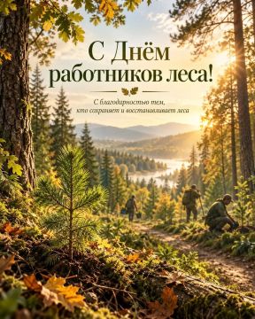 С ДНЁМ РАБОТНИКОВ ЛЕСА!. Лес начинается с человека, который о нём заботится Есть профессии, результат которых нельзя увидеть за один день