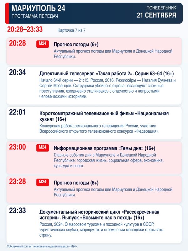 «Мариуполь 24» — программа передач «Мариуполь 24» — программа передач