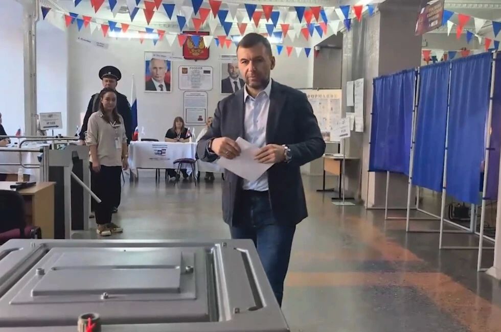 Пушилин проголосовал на первых для жителей ДНР выборах депутатов Госдумы