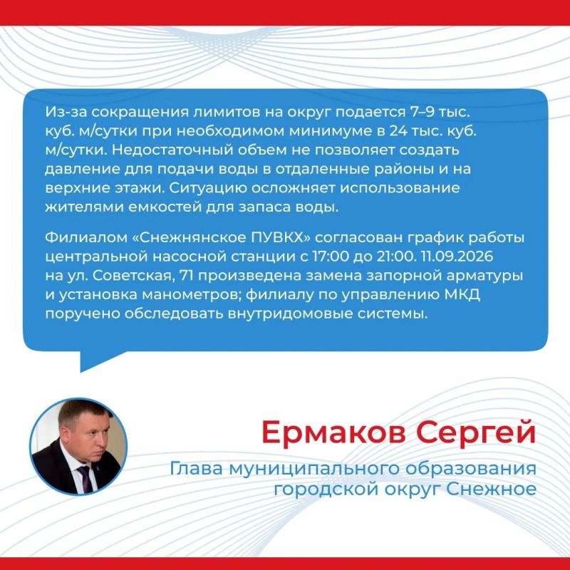 Итоги прямого эфира главы муниципального образования городской округ Снежное Сергея Ермакова Итоги прямого эфира главы муниципального образования городской округ Снежное Сергея Ермакова