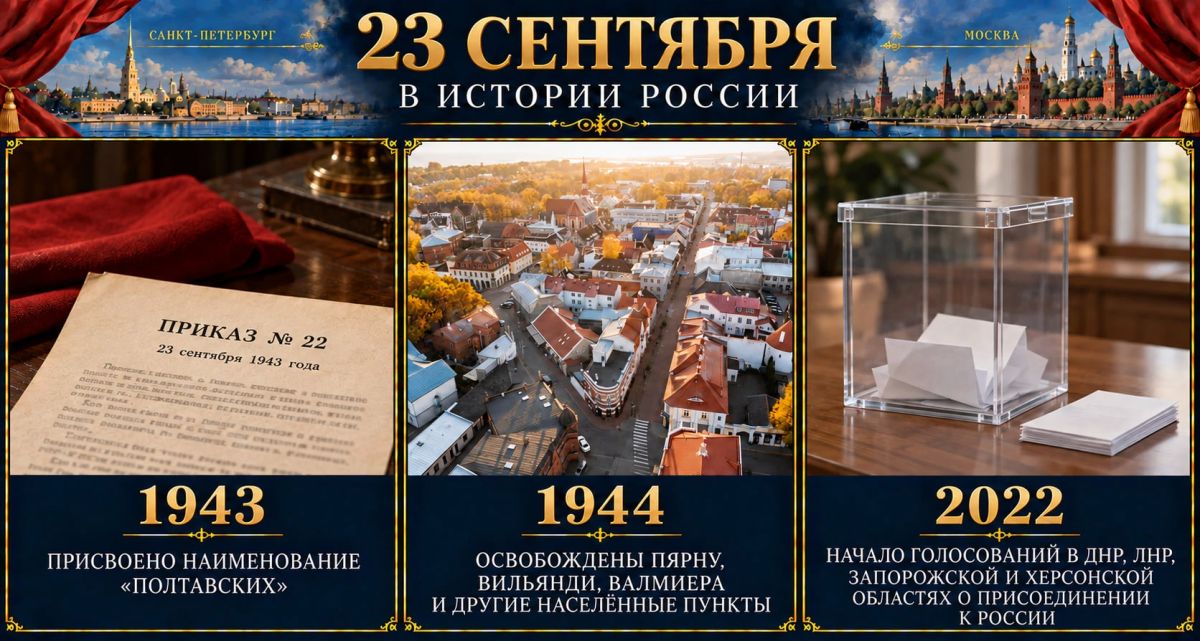 23 сентября в истории России 23 сентября в истории России