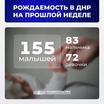 Вице-премьер Лариса Толстыкина сообщила о рождаемости в ДНР