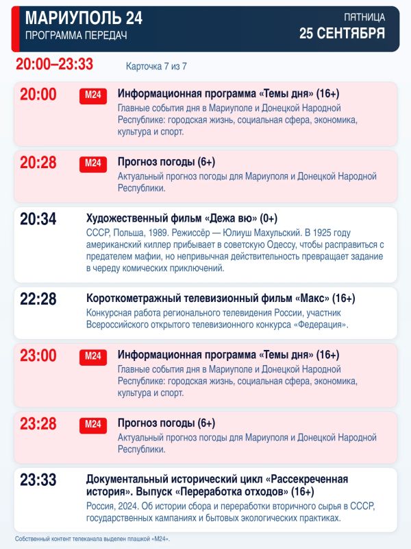 «Мариуполь 24» — программа передач «Мариуполь 24» — программа передач