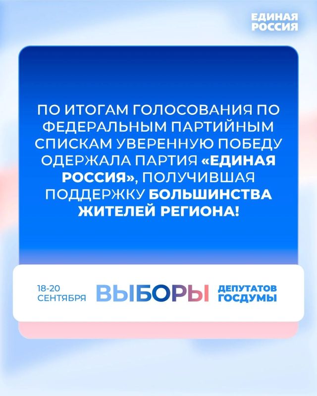 Единая Россия в ДНР победила на выборах в Государственную Думу Единая Россия в ДНР победила на выборах в Государственную Думу
