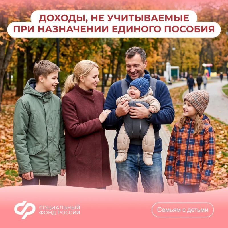 Подсчет доходов при назначении единого пособия