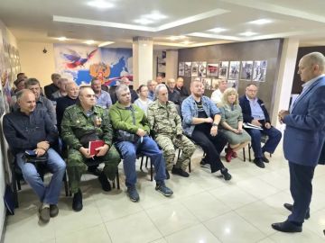 Сегодня, 26 сентября, в Доме Ветеранов состоялось заседание Республиканского правления Донецкой республиканской региональной организации "Российский союз ветеранов Афганистана и специальных военных операций"