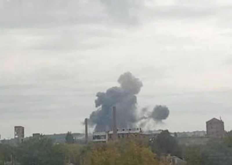 Прилет по жилмассиву Химик в Славянске