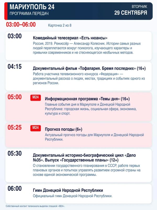 «Мариуполь 24» — программа передач «Мариуполь 24» — программа передач