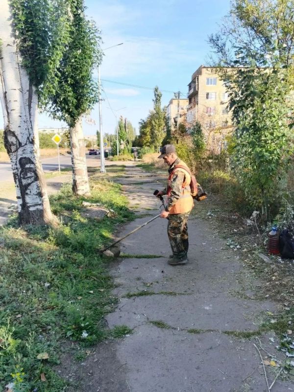 Коммунальщики Снежного продолжают благоустраивать территории общего пользования Коммунальщики Снежного продолжают благоустраивать территории общего пользования