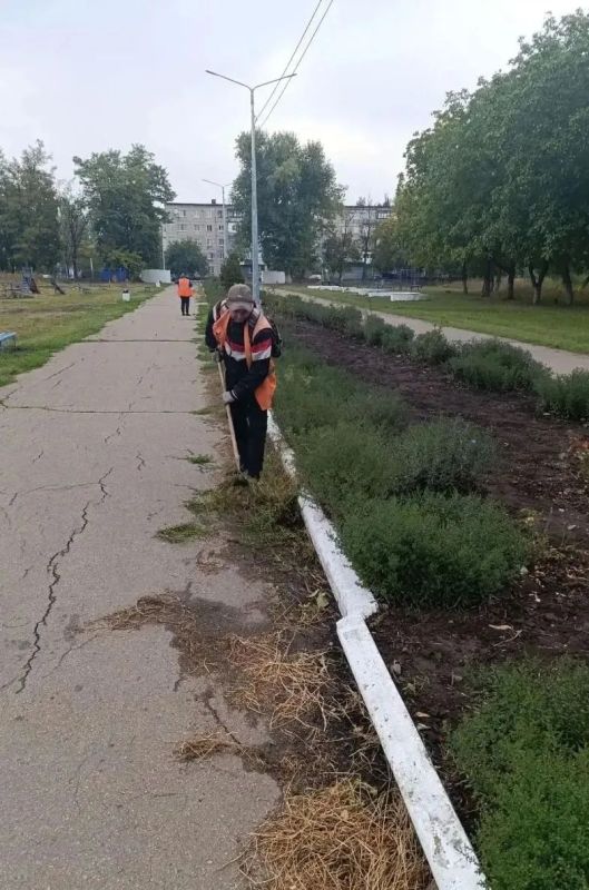 Коммунальщики Снежного продолжают благоустраивать территории общего пользования Коммунальщики Снежного продолжают благоустраивать территории общего пользования
